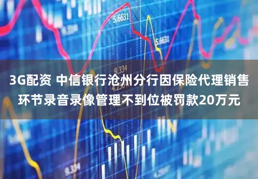 3G配资 中信银行沧州分行因保险代理销售环节录音录像管理不到位被罚款20万元